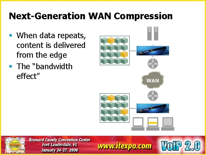 Next-Generation WAN Compression § When data repeats, content is delivered from the edge §