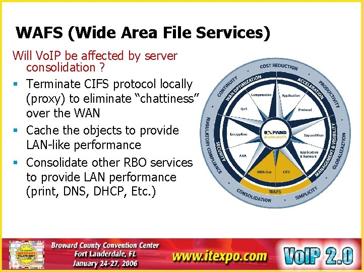 WAFS (Wide Area File Services) Will Vo. IP be affected by server consolidation ?