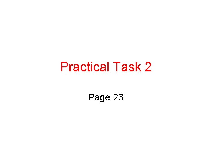 Practical Task 2 Page 23 