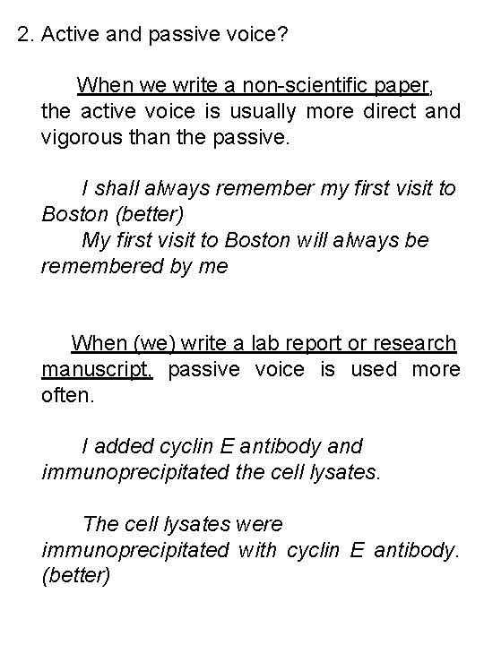 Passive Voice Lab Report Example HOW TO PREPARE A GOOD LAB REPORT Preparation