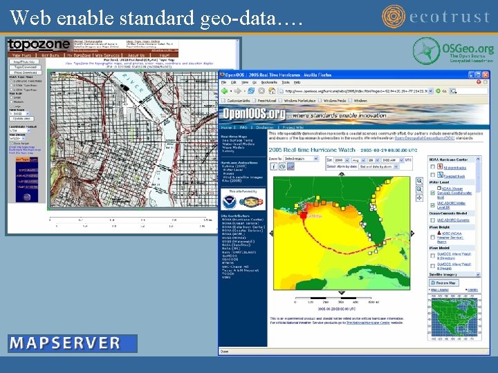 Web enable standard geo-data…. 