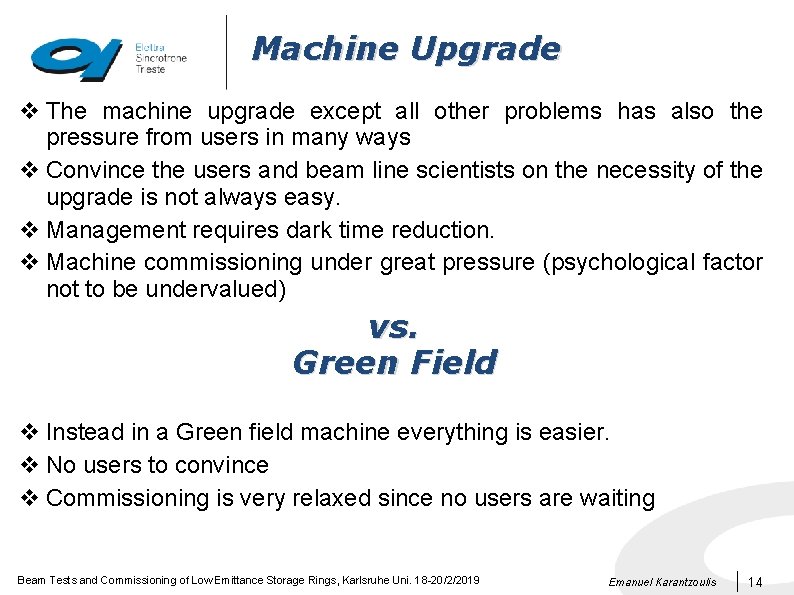 Machine Upgrade v The machine upgrade except all other problems has also the pressure