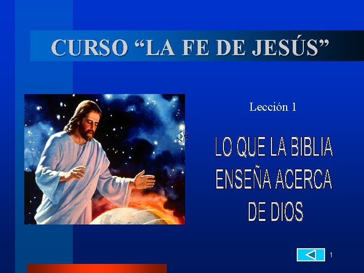 CURSO LA FE DE JESS Leccin 1 1
