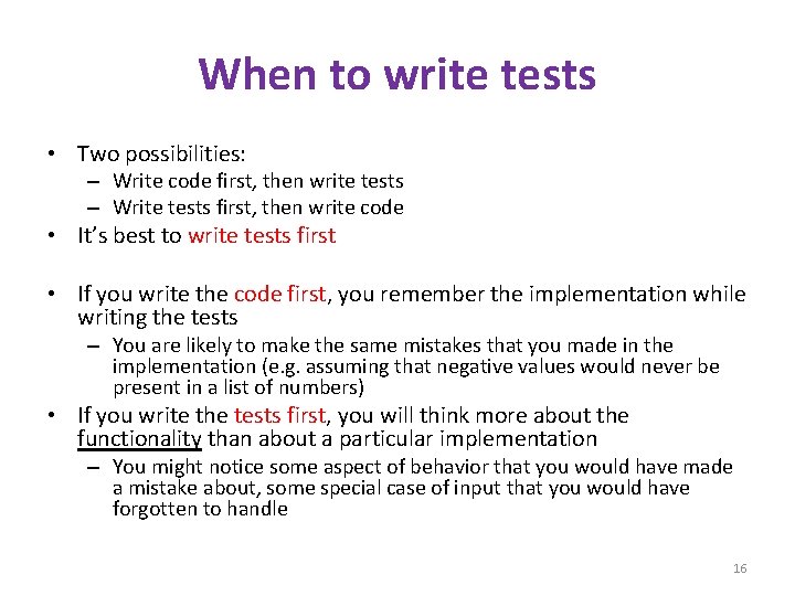 Testing UW CSE 160 Spring 2018 1 Testing
