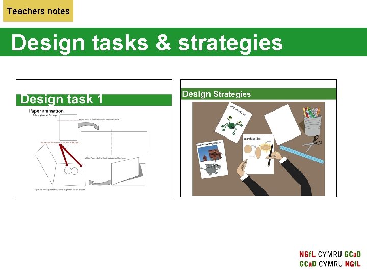 Teachers notes Design tasks & strategies 