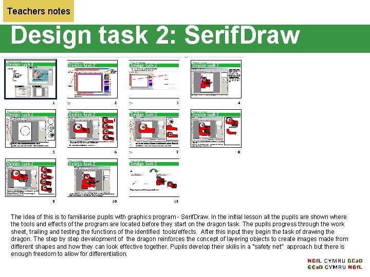 Teachers notes Design task 2: Serif. Draw The idea of this is to familiarise