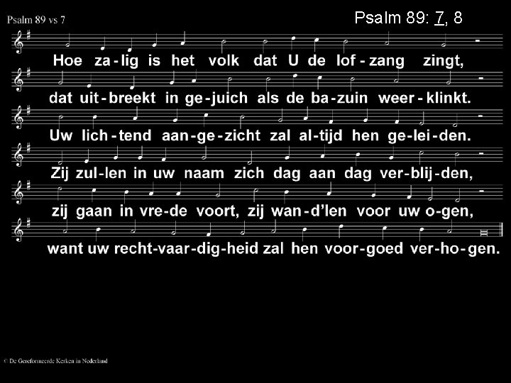Psalm 89: 7, 8 