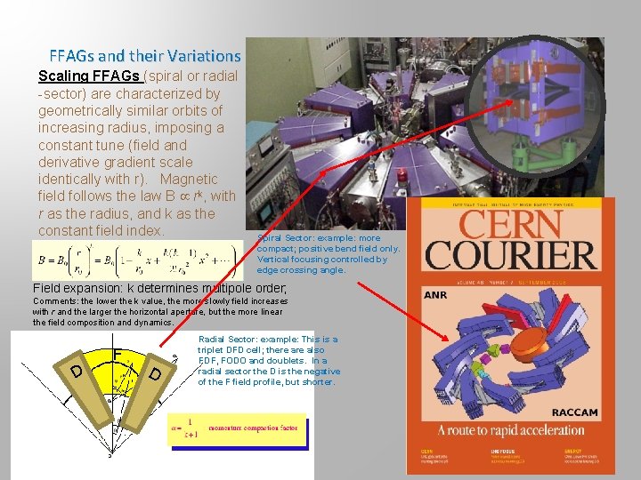 FFAGs and their Variations Scaling FFAGs (spiral or radial -sector) are characterized by geometrically