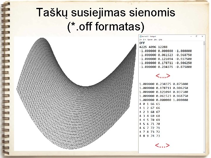 Taškų susiejimas sienomis (*. off formatas) 