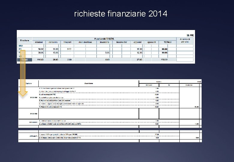 richieste finanziarie 2014 