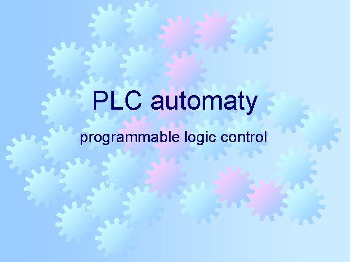 PLC automaty programmable logic control 