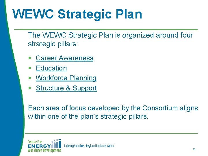 WEWC Strategic Plan The WEWC Strategic Plan is organized around four strategic pillars: §