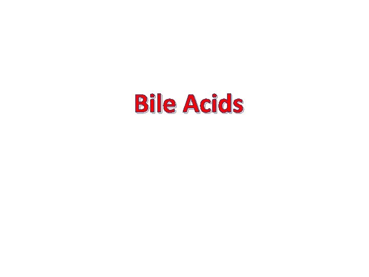 Bile Acids 