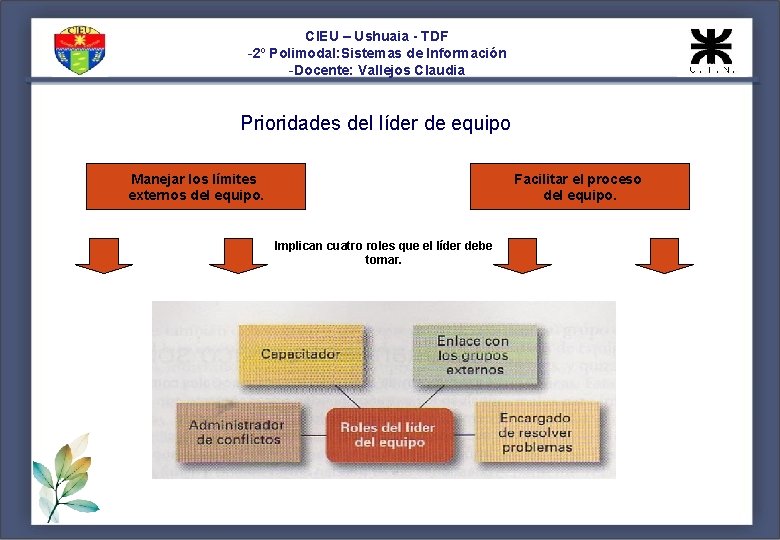 CIEU – Ushuaia - TDF -2º Polimodal: Sistemas de Información -Docente: Vallejos Claudia Prioridades