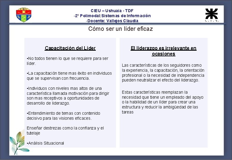 CIEU – Ushuaia - TDF -2º Polimodal: Sistemas de Información -Docente: Vallejos Claudia Cómo