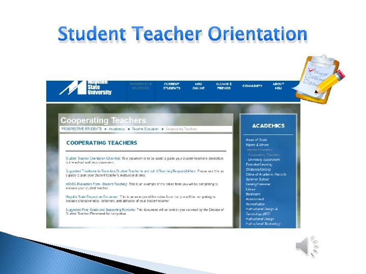 Student Teacher Orientation 