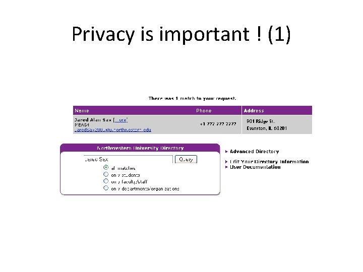 Privacy is important ! (1) 