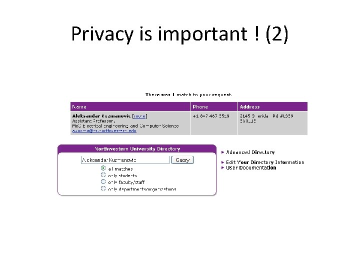 Privacy is important ! (2) 