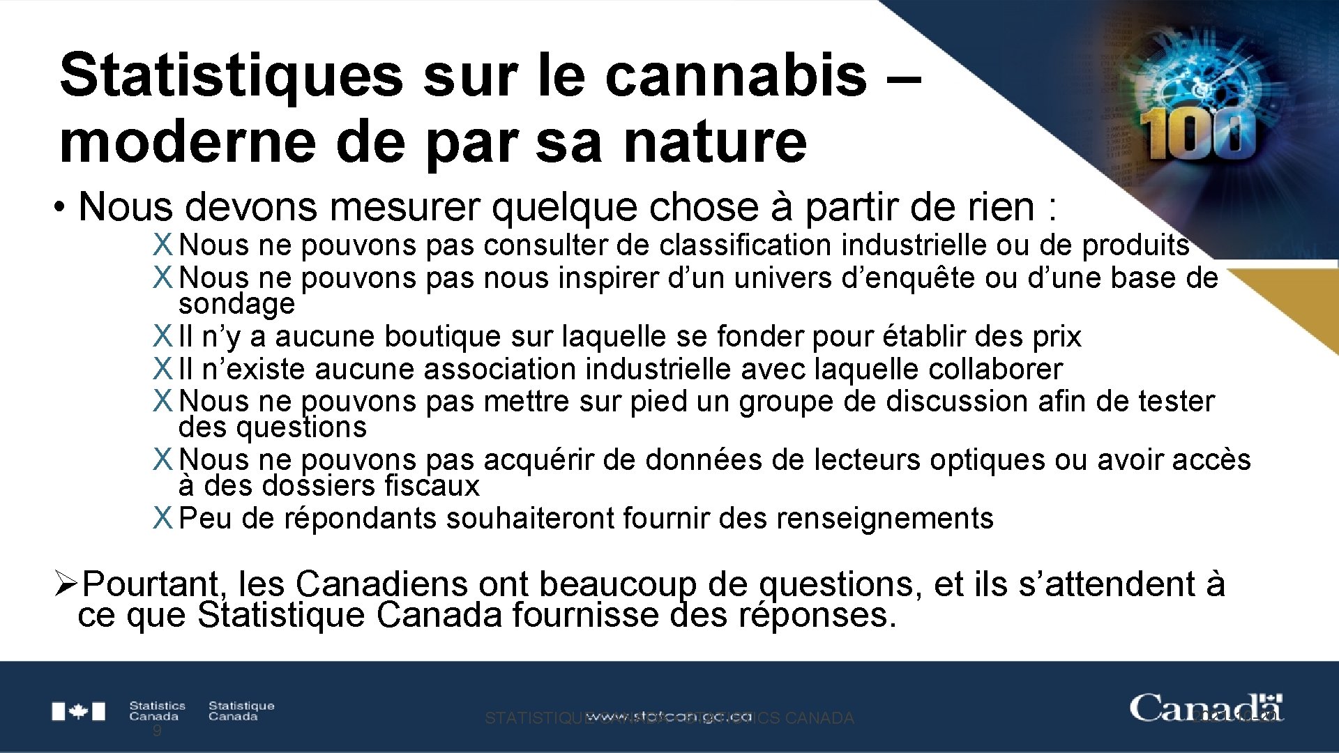 Statistiques sur le cannabis – moderne de par sa nature • Nous devons mesurer