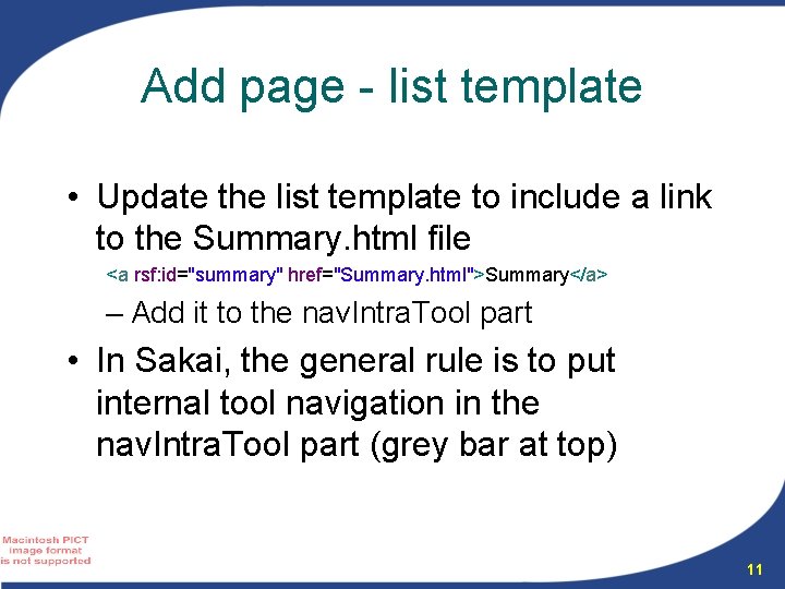 Add page - list template • Update the list template to include a link