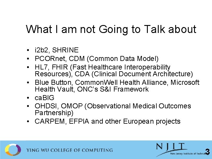 What I am not Going to Talk about • i 2 b 2, SHRINE