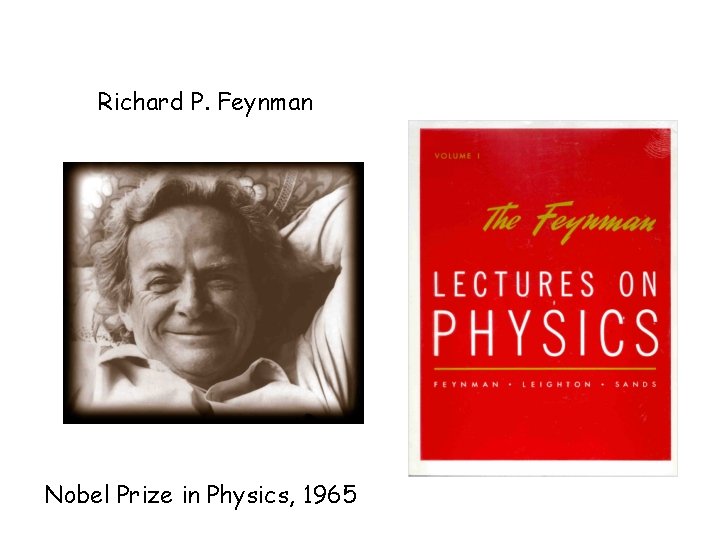 Richard P. Feynman Nobel Prize in Physics, 1965 