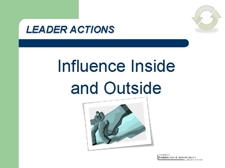 LEADER ACTIONS Influence Inside and Outside 