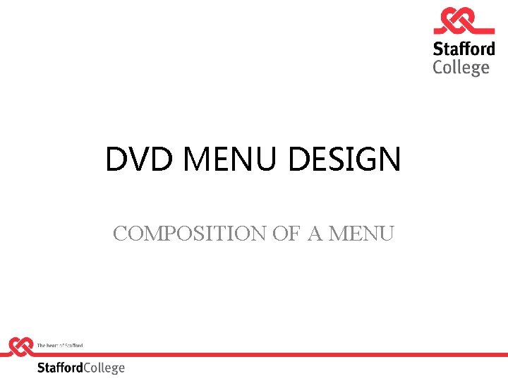 DVD MENU DESIGN COMPOSITION OF A MENU 