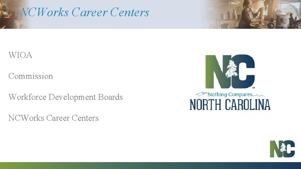 NCWorks Career Centers WIOA Commission Workforce Development Boards NCWorks Career Centers 