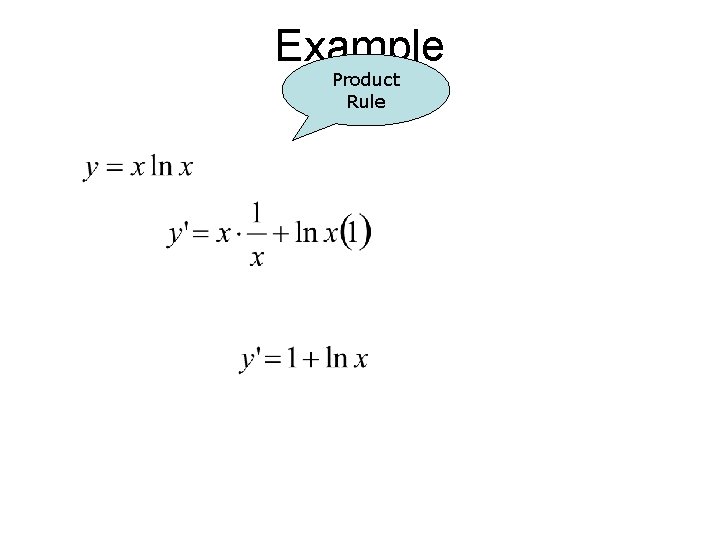 Example Product Rule 