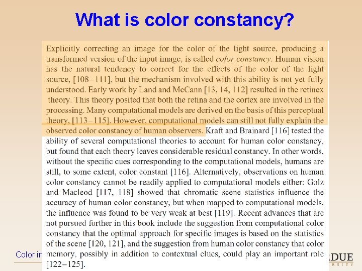 What is color constancy? Color in Computer Vision – 2019 