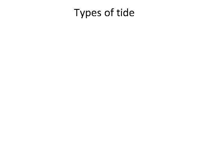 Types of tide 