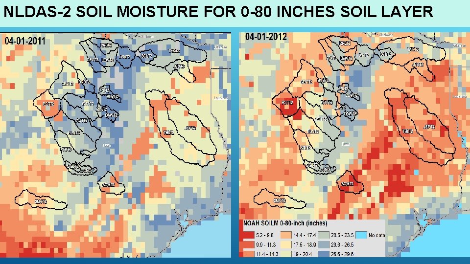 NLDAS-2 SOIL MOISTURE FOR 0 -80 INCHES SOIL LAYER 