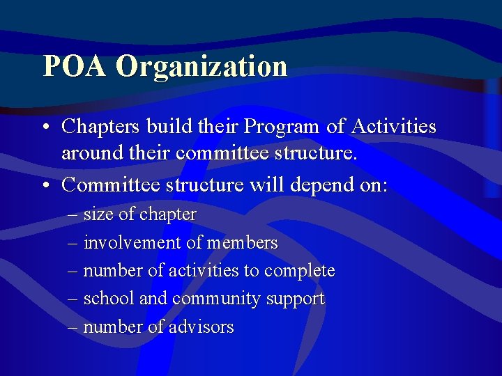 Chapter Service Activities Process Program of Activities Your Chapters Roadmap to Success