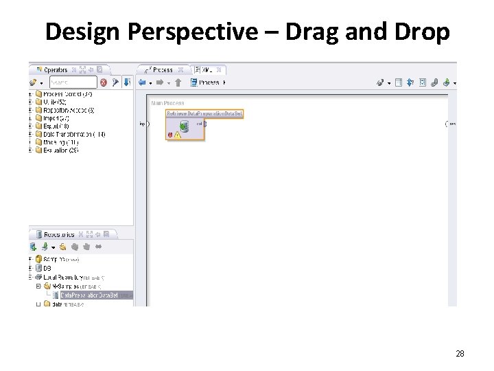 Design Perspective – Drag and Drop 28 