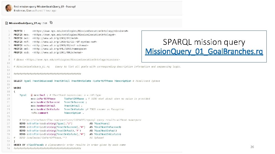 SPARQL mission query Mission. Query_01_Goal. Branches. rq 26 SPARQL mission query Mission. Query_01_Goal. Branches. rq 26