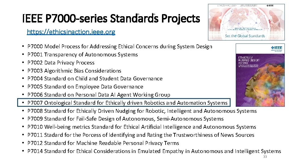 IEEE P 7000 -series Standards Projects https: //ethicsinaction. ieee. org • • • • IEEE P 7000 -series Standards Projects https: //ethicsinaction. ieee. org • • • •