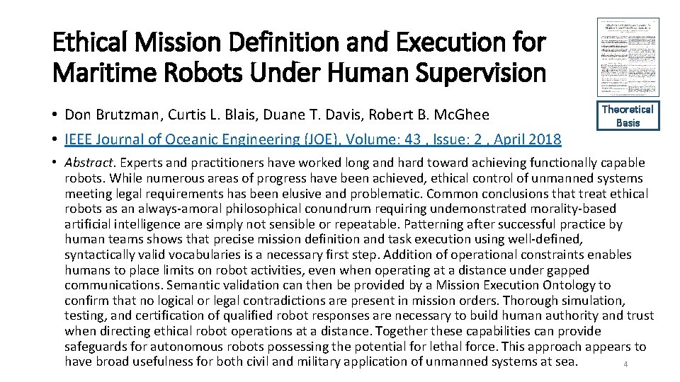 Ethical Mission Definition and Execution for Maritime Robots Under Human Supervision • Don Brutzman, Ethical Mission Definition and Execution for Maritime Robots Under Human Supervision • Don Brutzman,