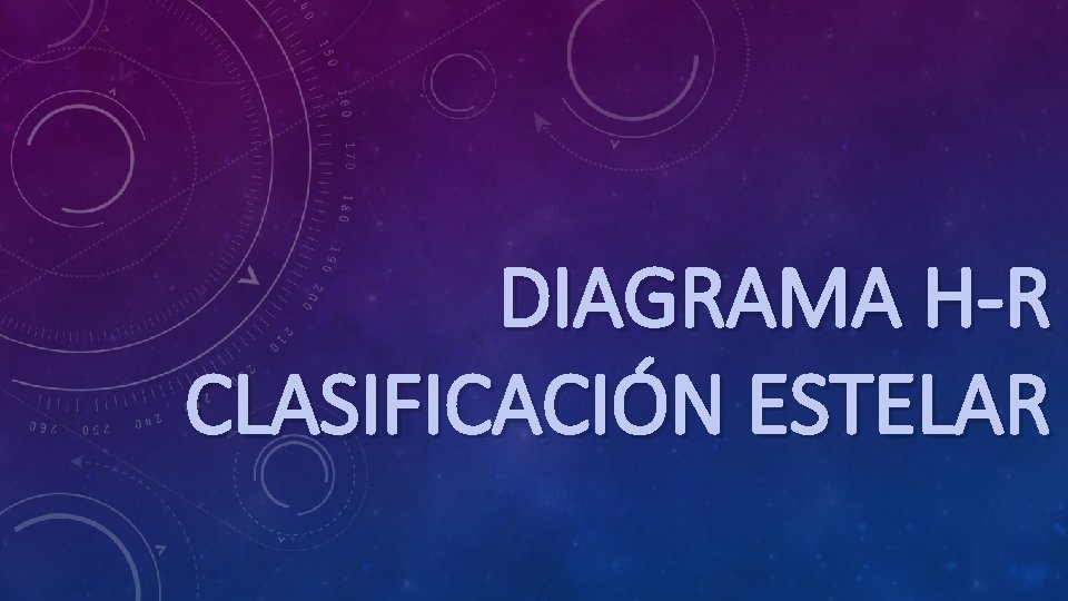 DIAGRAMA H-R CLASIFICACIÓN ESTELAR 