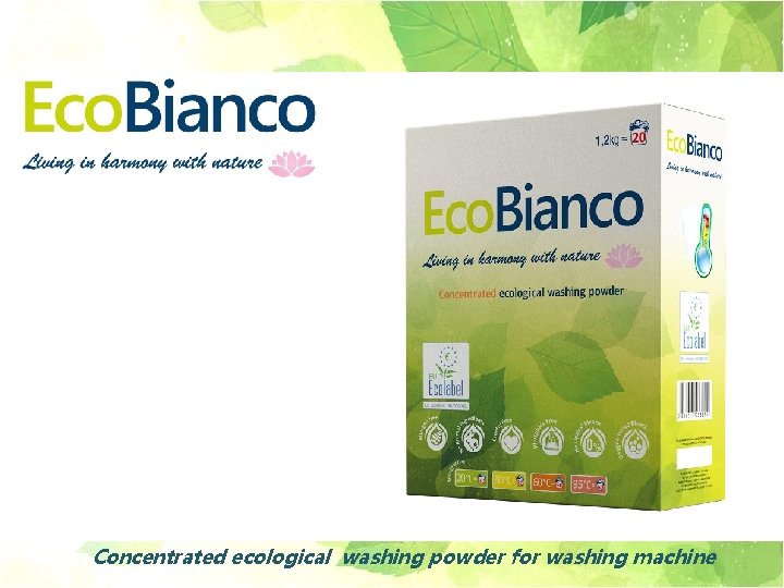 Concentrated ecological washing powder for washing machine 