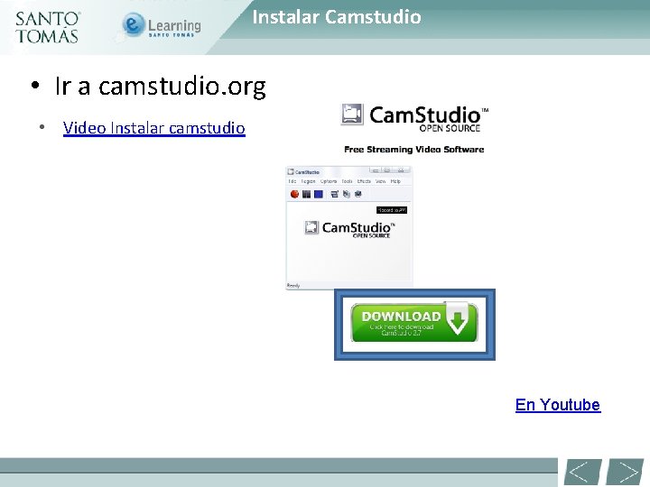 Instalar Camstudio • Haga clic para modificar el estilo de título del patrón Ir