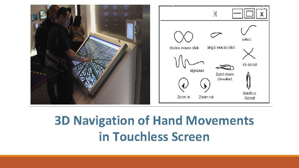 3 D Navigation of Hand Movements in Touchless Screen 