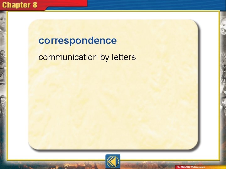 correspondence communication by letters 