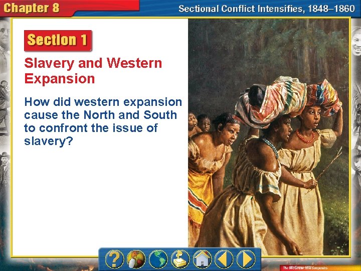 Slavery and Western Expansion How did western expansion cause the North and South to