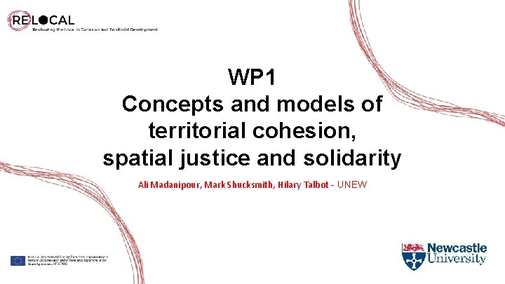 WP 1 Concepts and models of territorial cohesion