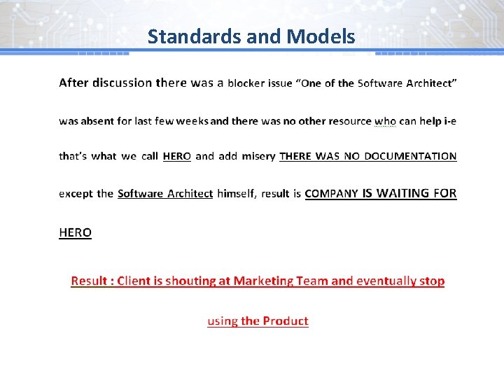 Standards and Models 