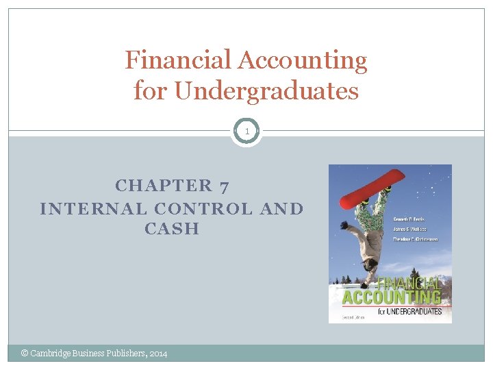 Financial Accounting for Undergraduates 1 CHAPTER 7 INTERNAL