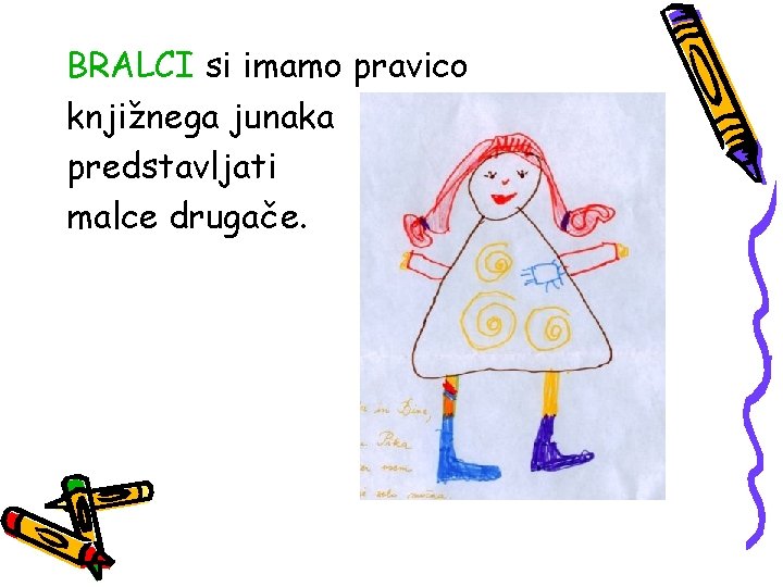 BRALCI si imamo pravico knjižnega junaka predstavljati malce drugače. 