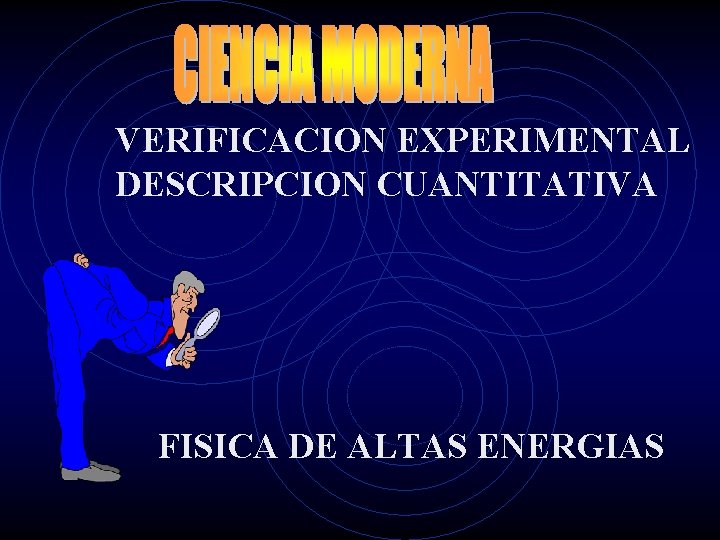 VERIFICACION EXPERIMENTAL DESCRIPCION CUANTITATIVA FISICA DE ALTAS ENERGIAS 