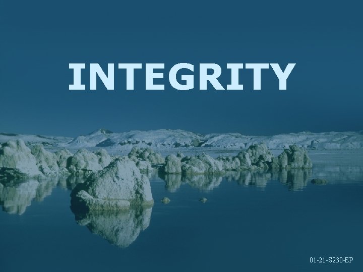 INTEGRITY 01 -21 -S 230 -EP 